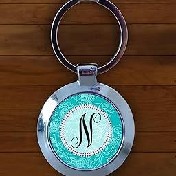 Alphabet N Round Kecyhain | Customization also available-73