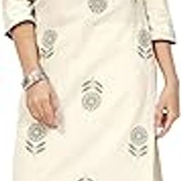 Women's Pure Cotton Relaxed Fit A Line Jaipuri Printed A-Line Kurti (Joplvl116-P)-45