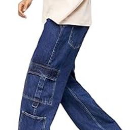 Men's Loose Low Rise Jeans | Pants | Denim | Baggy | Cargo | Stylish-image-3