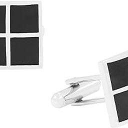 Square Checks Rhodium Office Formal Shirt Blazer Cufflink Pair Men Gift Box-picture-43