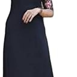 Newly Launched Women's Straight Printed Kurti with Crepe Lining Stylish Fancy Kurti Design Black Color-image-20