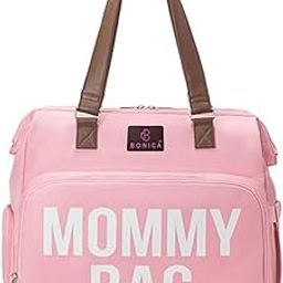 BONICA Diaper Bag for Moms, Mother Daiper Bag, Maternity Bag, Mommy Travel Bag with Large 14-Compartment Storage, Insulated Pockets, Shoe Compartment, Waterproof Baby Bag | Leather Strap-image-95