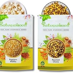 IndianJadiBooti Popcorn Makka - Bhune Chane [500 Grams Each] | (Pack Of 2)-image-46