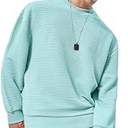 Men's Solid Oversized Fit Full Sleeve Round Neck Polyester Blend Sweatshirt-image-67
