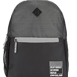 DIVULGE Coral 24 Liters Large Grey Casual Backpack with Laptop sleeve, Front Pocket and Water Bottle Pouch (Grey)-image-10