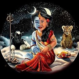 Kundan Store Ball Roop Shiv Parvati Maa Wall Sticker, 48 * 33 Cm Large Poster, Unframed, Multi Color - Simply Peel & Stick || Puja Ghar, Mandir, Children Room, Hostel, Room, Home Decor or Gift-image-6