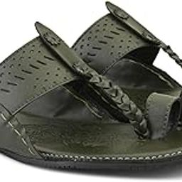Kolhapuri Thong Slippers, Ethnic Stylish Fancy Comfortable Sandal Men, Slip-Ons Daily & Festive Wear Faux Leather Chappals for Man-image-62