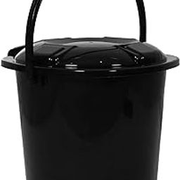 Kuber Industries Durable Plastic Pedal Dustbin|Waste Bin|Trash Can For Kitchen & Home With Handle,7 Litre (Black)-image-20