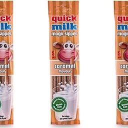 Quick Milk Magic Sipper Straws, Caramel Flavour, Pack of 3, 15 Sticks-image-41