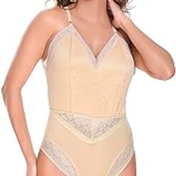 Women's Non Padded Halter Neck Monokini in Black (XL, Beige)-image-1
