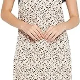 clovia Women's Crepe Print Me Pretty Babydoll in White-picture-20