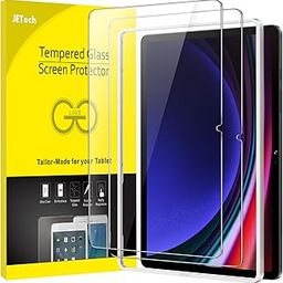 JETech Screen Protector for Samsung Galaxy Tab S9 11-Inch and Galaxy Tab S10 FE / S9 FE 10.9-Inch, with Easy Installation Frame, Tempered Glass Film, HD Clear, 2-Pack-image-18