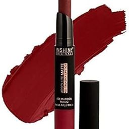 INSHINE ORIGINALS Absolute Matte No Transfer Lipstick,Intense Colour,Color Sensational Creamy Matte Lipstick,Lasts Up to 12 hours (MAROON MAGIC)-image-9