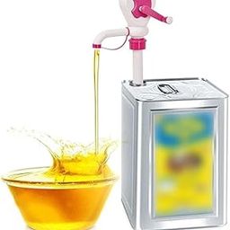 ZONALIYA Manual Hand Oil Pump for Kitchen Tin Cans Pumping Machine Automatic Bottle Fuel Transfer Oil Pump for 15 L Tin-image-11
