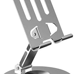 Makadiya Impex Universal Aluminium Phone & Tablet Stand | 360° Adjustable & Foldable Design | Heavy-Duty Metal Base for Stability | Portable Desk & Bed Holder for All Devices | Multicolour-image-6