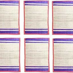 Utsav Store Handmade Kushasan for Pooja|Handmade kusha Grass mat | Kusha Grass Pooja Aasan (4 Border) | Sitting Floor Mats | Kushaasan | Ecofriendly mat|Pack of 6-image-41
