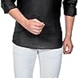 BE ACTIVE Men's Linen Blend Casual Mandarin Collar Shirt Colour-image-42
