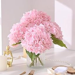 FOX & FERN Stunning Artificial Hydrangea Flower Stick GAAFHY-55LP| Bring a Touch of Tropical Elegance to Your Space (Ht. 55CM) (Pack of 1) (Light Pink)-image-54