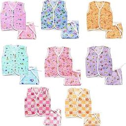 BabySphere Cotton Soft Jabla Nappy Set for New Born Pack of 8 Set Unisex (0-6 Months, Multi Prints, 16 Piece)-14