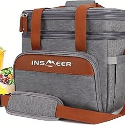 INSMEER Expandable Insulated Lunch Bag | Leakproof Double Layer Lunch Bags for Office Travel Picnic | Tiffin Storage Bag for Men Women-image-53