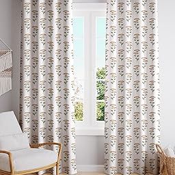 Ultimate Trends Polyester Digital Printed Light Filtering Curtains,Floral, Eyelets, Modern & Elegant Window and Door Drapes,Set of 2 Panels,9 FEET-image-3
