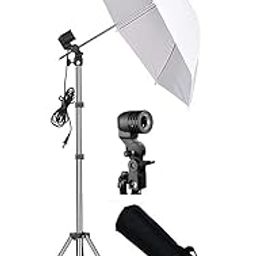 HIFFIN® Branded Mark I Umbrella White 80CM + Portable Foldable Umbrella Flash Photo Video Studio Lighting Photography Stand + Umbrella and Bulb Holder with Carry Bag-16