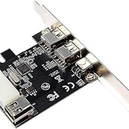 OXYTECH PCI Express Firewire 400 PCIe Card with VIA chipset- 6 pin 4 pin Firewire Controller Expansion Card-22