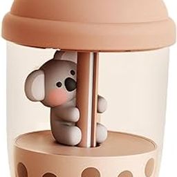 HEAVENGLOW Mini Air Humidifier Koala Bubble Tea Shaped Personal Humidifiers for Home Coffee-image-93