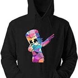 Men's Women's Regular fit Marsh-Mello Dj Multi Color Printed Hoodie Sweatshirt-2