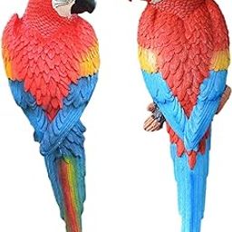 ARTISOUL® 2 Pieces Parrot Decors Art Decorations Resin Ornaments for Friends Lawn Home | Yard, Garden & Outdoor Living | Garden Decor | Statues & Lawn Ornaments-image-40