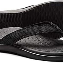 SOARFREE Plantar Fasciitis Feet Sandal with Arch Support - Best Orthotic flip Flops for Flat Feet Heel Pain- for Women (8 M US, Black)-image-52