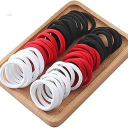 Seamless Thick Cotton Hair Rubber Bands, Durable Elastic Ponytail Holder Hair Ties, Headbands, Hair Accessories for Girls and Women-image-65