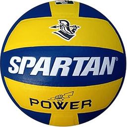 SPARTAN Power Pu Pasted Moulded Volleyball Size 4, Durable,18 Panel for Youth and Adult (Yellow and Blue) Lightweight, Waterproof, Recreational, Best of Training, Match, Practicing, for All Seasons-1