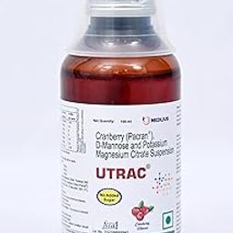 UTRAC Cranberry, D-Mannose and Potassium Magnesium Citrate Suspension, 100ml, Sugar-Free-image-26