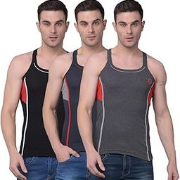 Men's Solid Cotton Gym Vest (Colour May Vary)-image-94