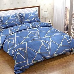 Magnetic Shadow Cotton Queen Size Duvet Cover/Quilt Cover/Rajai Cover (90x100 inches, Double, Grey)-image-27