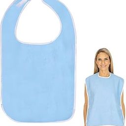 30'' Adult Bib for Men and Women Towel Cloth Adult Bib Elder Bib Patients Bib Adjustable Hoop and Loop Closures-19