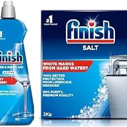 Finish Dishwasher Rinse Aid Shine & Dry - 400 ml & Dishwasher Salt 2 kg Combo-image-92