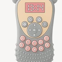 DTR Creation Baby Remote Control Toy ? Soft Silicone Teether for Infants | Food-Grade Material | Musical Learning Toy with Numbers & Buttons | Safe for 3+ Months Boys & Girls (Grey)-image-79
