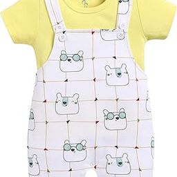 baby go BabyGo Baby Half Sleeve Dungarees 100% Cotton DUNGAREES for New Born Baby Boys|Daily Suits for Baby Boys | 6X12M|GREEN|Onesies| Infant Clothes | Pack of 1-picture-43