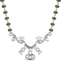 18k (750) White Gold and Diamond Mangalsutra for Women-image-67