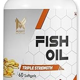 MUSFIT Triple Strength Fish Oil Capsules | For muscle recovery, heart & joints | 60 Capsules-26