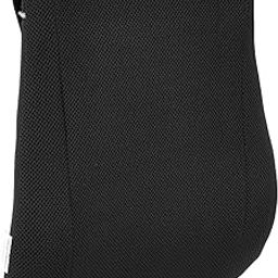 amazon basics Memory Foam Filled Cotton Backrest Lumbar Support Orthopedic Pillow|Back Pain Relief|Posture Alignment|Compatible with Car Seat & Office Chair|6 Months Warranty|Washable Cover|Black-44