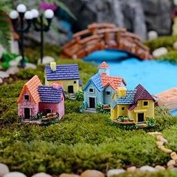 Chocozone Pack of 4 Cute Miniatures Garden Decoration Gifts for Kids & Girlfriend (House)-21