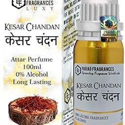 Parag fragrances Kesar Chandan Attar 100Ml Grade 1 Attar/Itra/Perfume Oil For Worship & Fragrance/Perfume Oil/Natural & Pure Attar Perfume, Wood, Unisex Adult-37