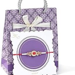 DORE® Rakhi For Brother Rakhi Combo Single Rakhi For Brother Rakshabandhan Rakhi Best Rakhi For Brother Rakhi For Bhaiya Red Sapphire Rakhi Set-picture-17
