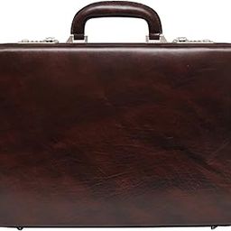 Pure Leather Briefcase for Men & Women | Laptop Compartment Expandable | Features High-Security Combo Number Lock Brown-picture-13