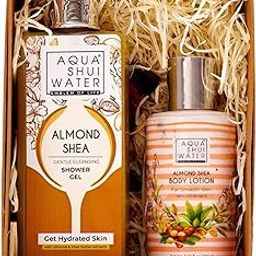 Aqua Shui Water Body Care Gift Set Box with Almond Shea Shower gel with Body Lotion | For Birthday, Diwali Bhaidooj & All Special Occasions |-image-56