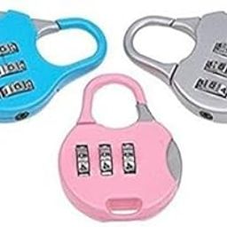 G.FIDEL 3 Digit - Re-settable Code Number Combination Lock for Suitcase Bag Lock (Multicolor) (Set of 3)-image-45
