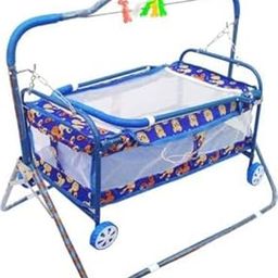 BACHAA JI TOY Baby Cradle for New Born Kids Mosquito net .Multiuse Kids palna jhula for Comfortable Sleep and Foldable Design Safe Baby Swing baggi for 0 to 2 Years .Blue Colour for Boys and Girls-image-100